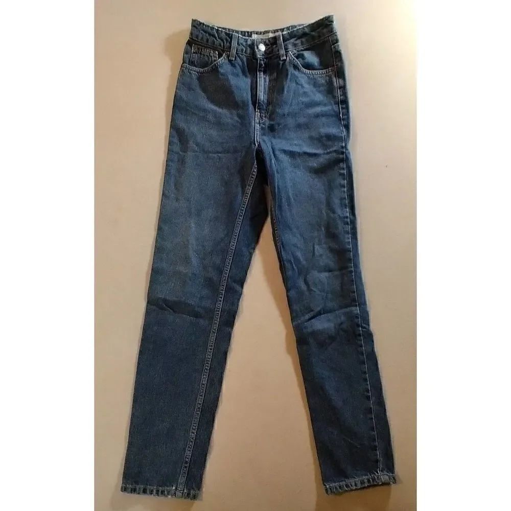 TOPSHOP MOTO MOM JEANS SIZE 26 MADE IN TURKEY LIGHT WASH HiGH WAISTED